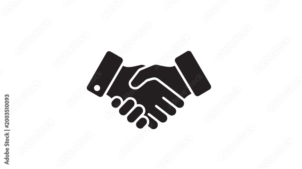 Obraz premium Handshake Icon For Business Partnership Concepts