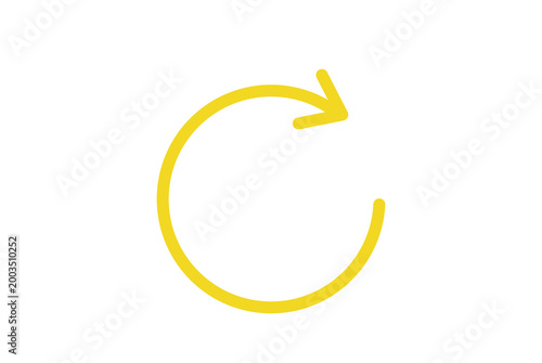 Photos yellow refresh arrow icon png file transparent background