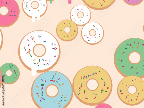 Colorful Donut Sprinkles Pattern Bright Background