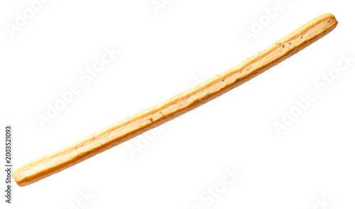 Tableau sur toile One delicious grissini breadstick isolated on white