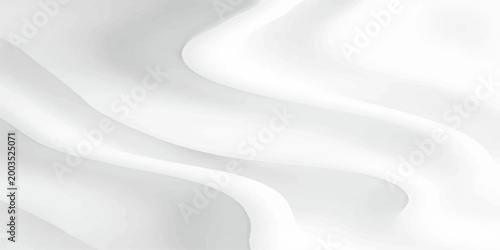 White silk satin fabric background with soft smooth texture and elegant flowing wave pattern