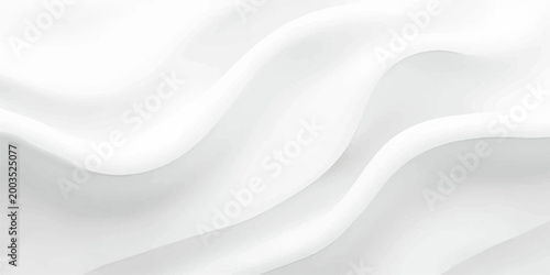 White silk satin fabric background with soft smooth flowing waves and elegant texture