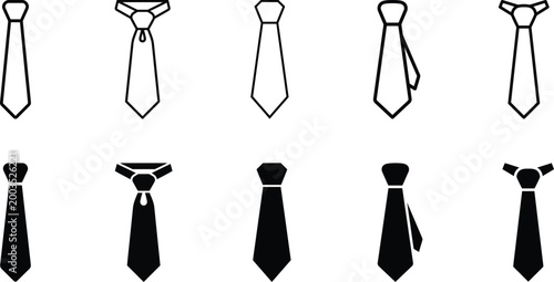 Variety of tie knots a visual guide to men's formalwear accessories