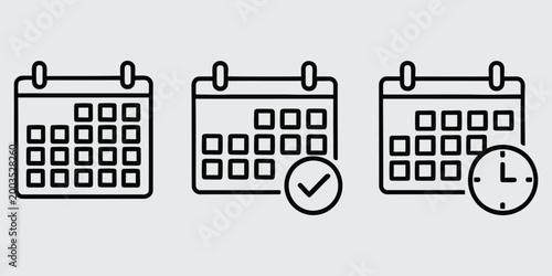Calendar icons representing scheduling events and time management concepts