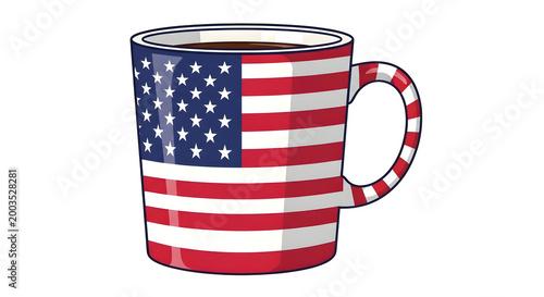 4th of july american independence day coffee mug patriotic usa celebration isolated on transparent background
