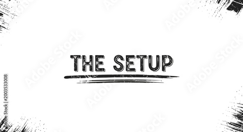 The setup text on white background.