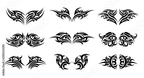 Tribal face tattoos for men designs.