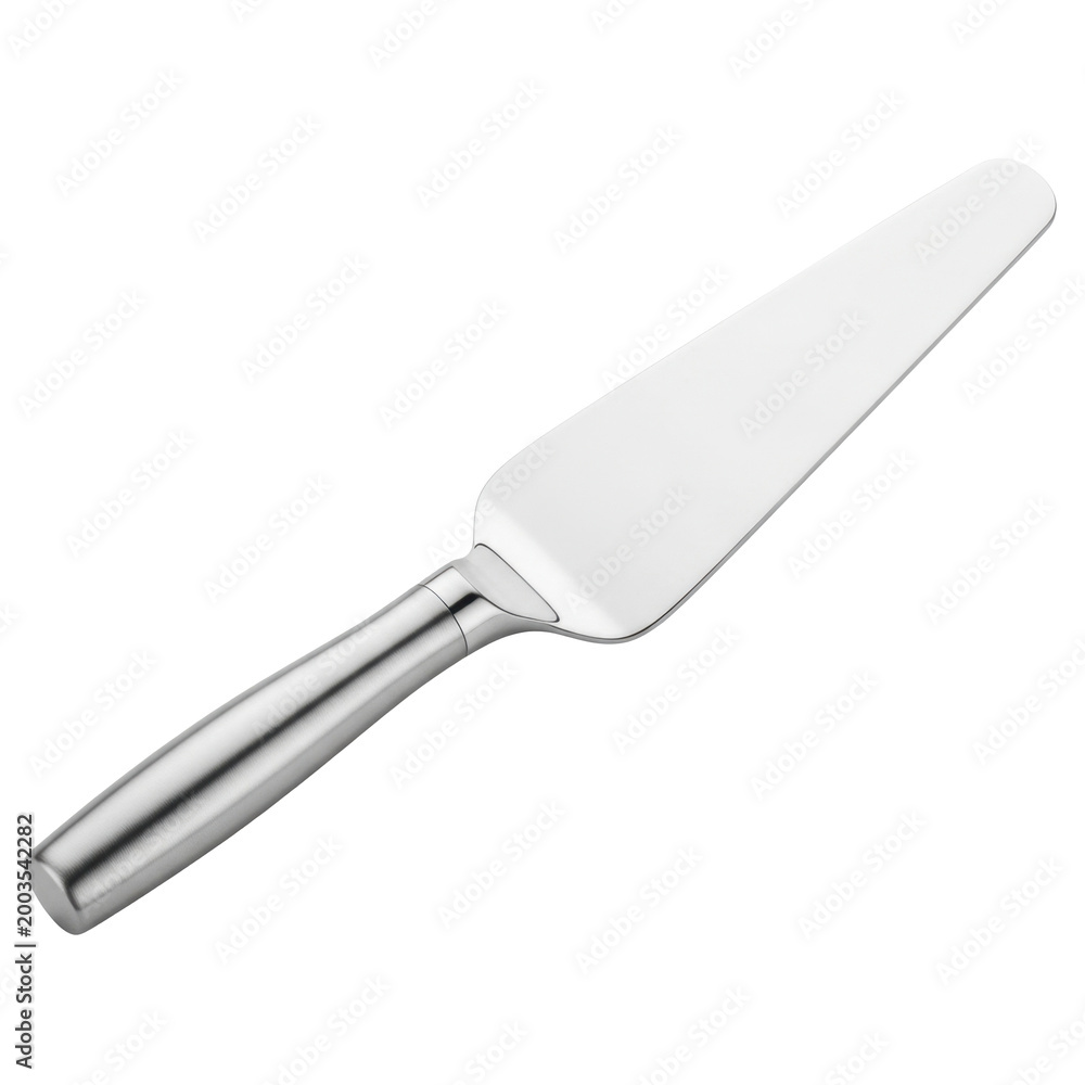 Fototapeta premium Shiny metal cake server with sleek handle