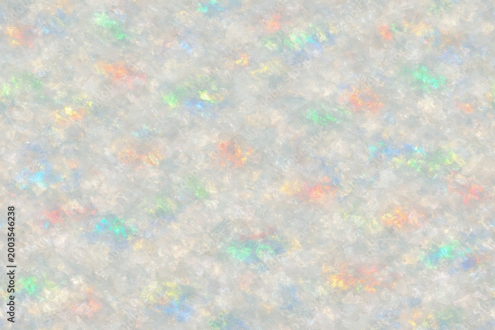 Fototapeta premium Opal Texture Seamless Pattern. Close-up opal gemstone surface detail. Luxury iridescent crystal pattern design. Realistic opal texture background. Detailed sparkling macro close-up. Gemstone.