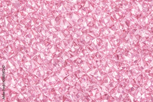 Pink Diamond Texture Seamless Pattern. Close-up pink diamond gemstone surface detail. Luxury crystal pattern design. Realistic diamond texture background. Detailed sparkling macro close-up.