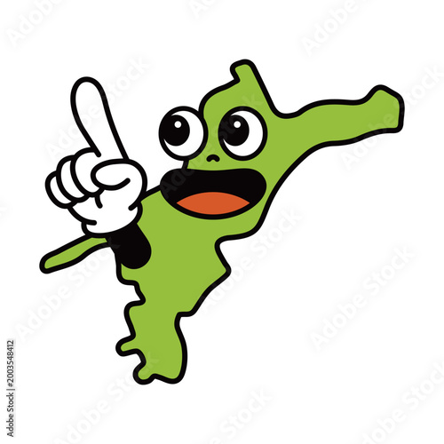 シンプルな日本の愛媛県のキャラクター