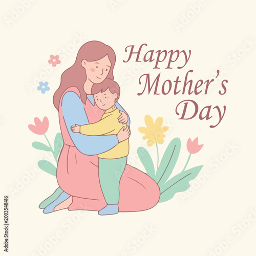 Pregnant woman at baby shower holding baby shoes in a love filled family celebration illustration