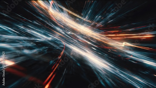 Dynamic Futuristic Light Trails