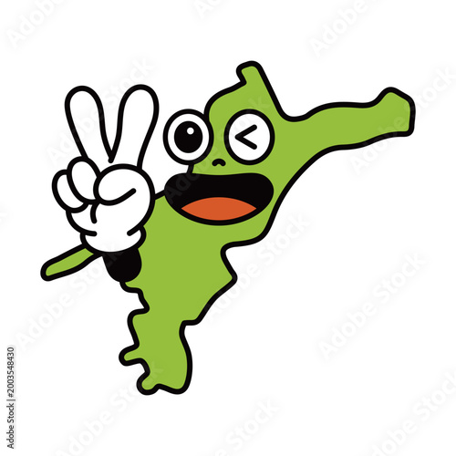 シンプルな日本の愛媛県のキャラクター