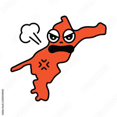 シンプルな日本の愛媛県のキャラクター