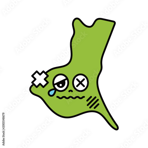 シンプルな日本の茨城県のキャラクター