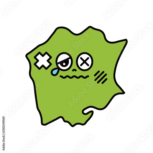 シンプルな日本の岡山県のキャラクター