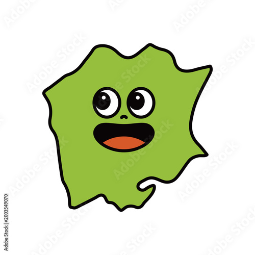 シンプルな日本の岡山県のキャラクター