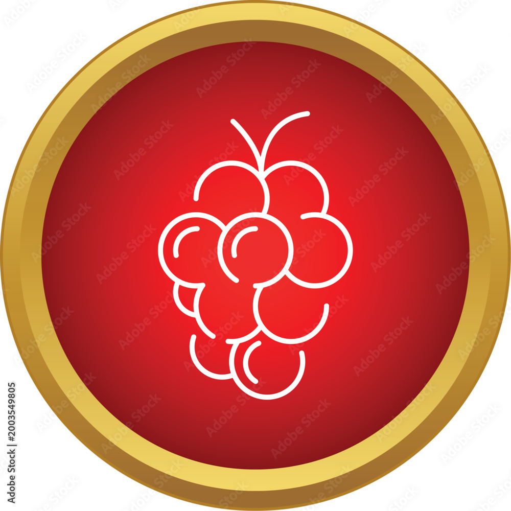Fototapeta premium Bunch of grapes as a fruit icon for food and wine concepts