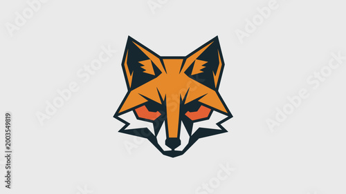 Prismatic Low-Poly Fox Head Mark – Suitable for intelligence-focused apps, digital security, or outdoor apparel.
