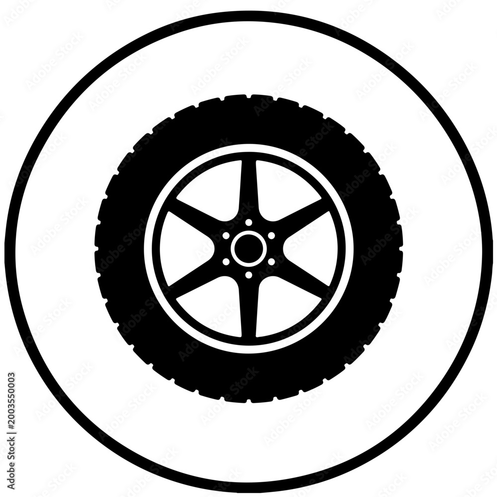 Obraz premium Tire Wheel Icon