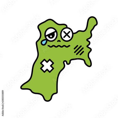 シンプルな日本の宮城県のキャラクター