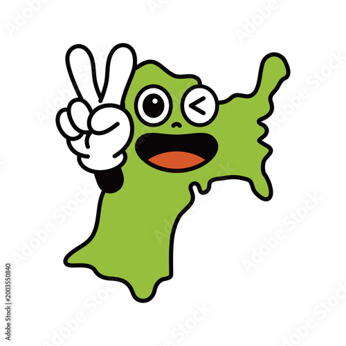 シンプルな日本の宮城県のキャラクター