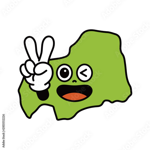 シンプルな日本の広島県のキャラクター
