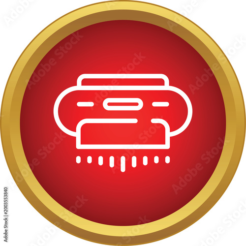 Robot vacuum cleaner icon showing smart home automation for cleaning