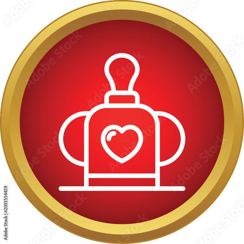 Baby sippy cup with heart icon symbolizing childhood care and love