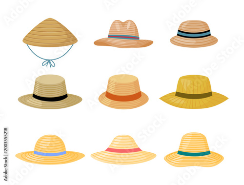 Collection Of Summer Straw Hats