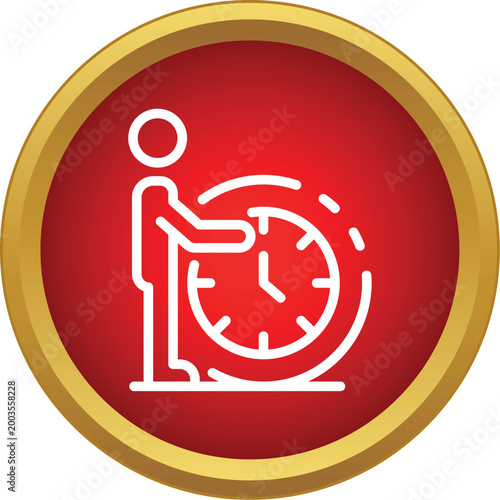 Person standing next to a clock, symbolizing time management and punctuality