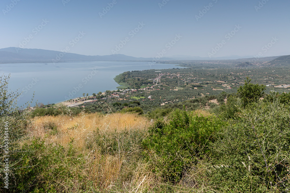 Obraz premium Panoramic view of Lake Trichonida (Aetolia-Acarnania, Greece)