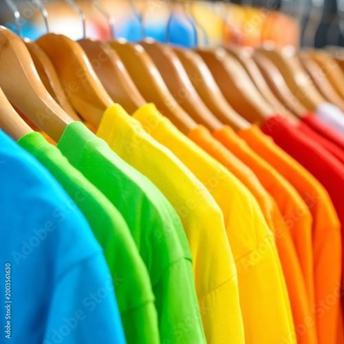 Colorful Shirts Displayed in a Retail Store for Customers to Choose From