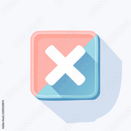 Minimal checkbox with X mark inside