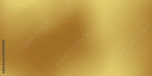 Gold foil background with shiny metallic texture and glitter pattern - glossy golden glass surface with reflective wrinkled effects. Luxury abstract gradient backdrop for celebration premium design
