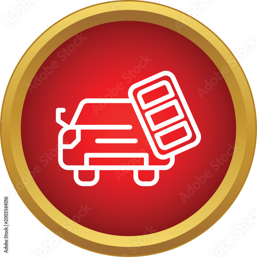 Car and remote control key icon representing keyless entry and automotive security