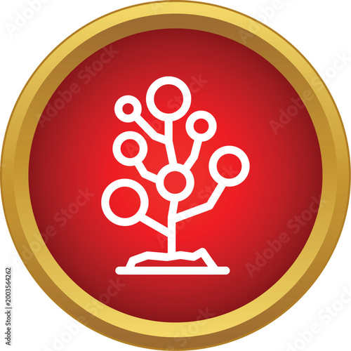 Biotechnology tree icon symbolizing genetic modification and scientific innovation