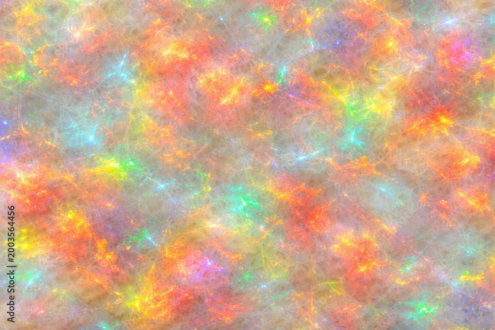 Fototapeta premium Welo Opal Texture Seamless Pattern. Close-up Welo opal gemstone surface detail. Luxury iridescent crystal pattern design. Realistic opal texture background. Detailed sparkling macro close-up. 