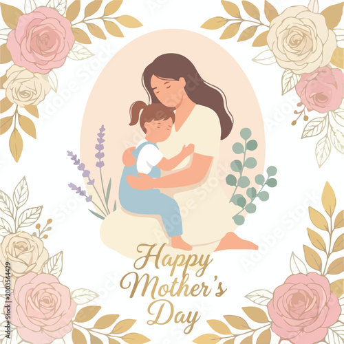 Seamless floral rose pattern romantic valentine love illustration with couple family baby wedding romance and heart themed vector cartoon design