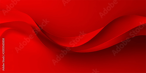 A vibrant crimson backdrop, showcasing undulating curves that dance across the surface, creating an elegant visual texture and dynamic flow. 