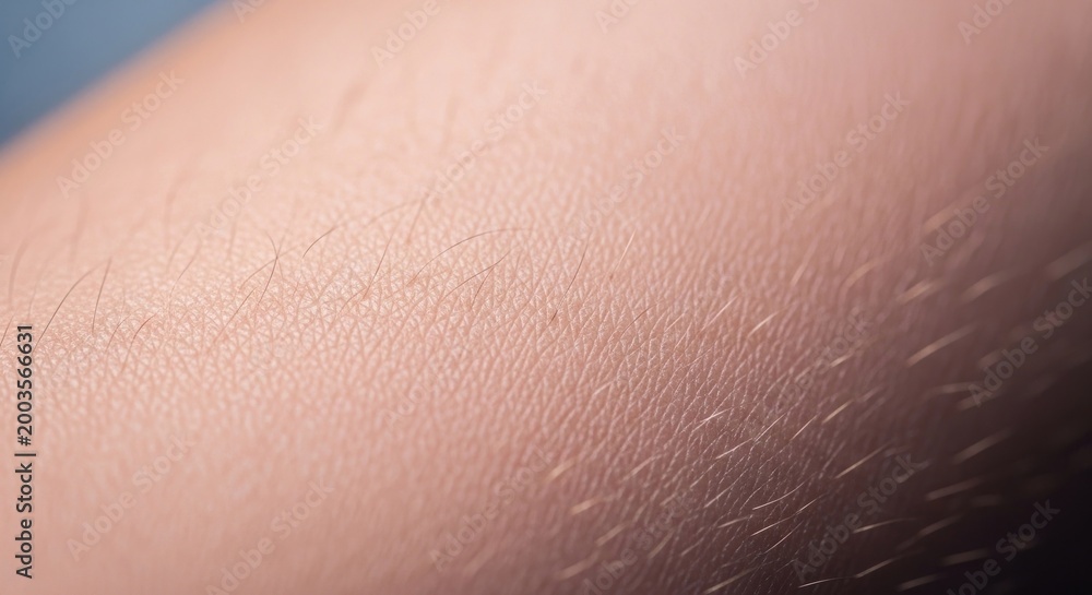 Fototapeta premium Extreme close-up of human skin texture, showing fine hairs and pores