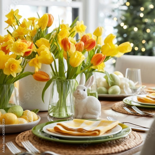 Spring Celebration With a Festive Table Setting for Easter Gatherings