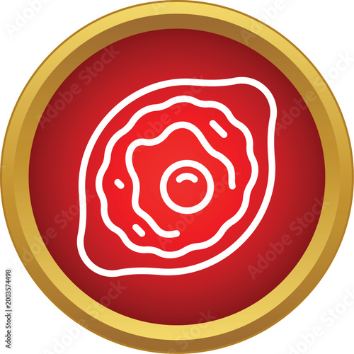 Georgian khachapuri cheese bread dish icon symbol