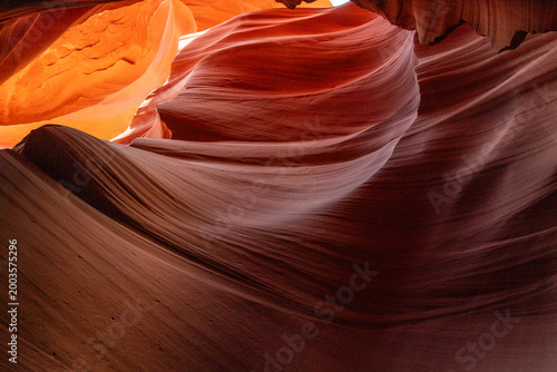 Slot canyon rock formations in the Arizona desert