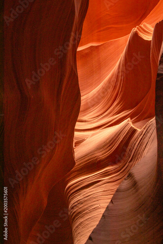 Slot canyon rock formations in the Arizona desert