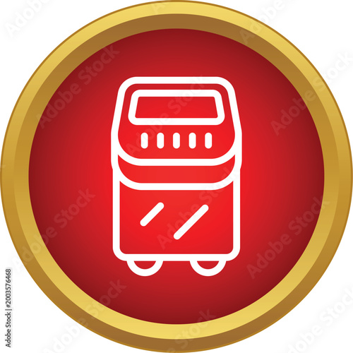Food processor preparing ingredients with kitchen appliance icon symbol