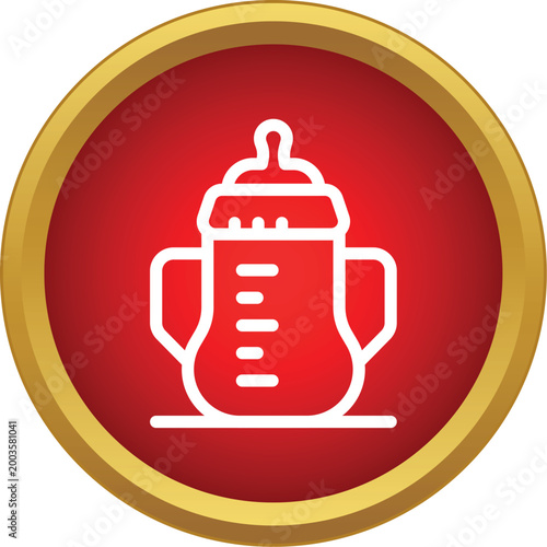 Baby bottle icon illustrating infant feeding and child nutrition