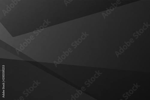 Modern abstract black polygonal background with dark grey gradients and clean geometric shapes, minimal tech style, vector EPS 10.