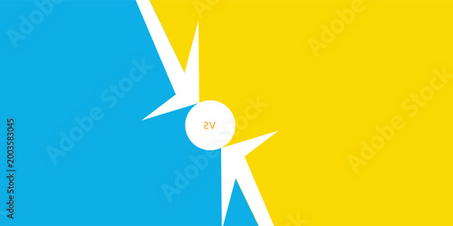 Versus. VS letters on a bright background. Concept of battle or competition. Duel between two players. Video games or fighting with competitors. Comic style design. Vector illustration